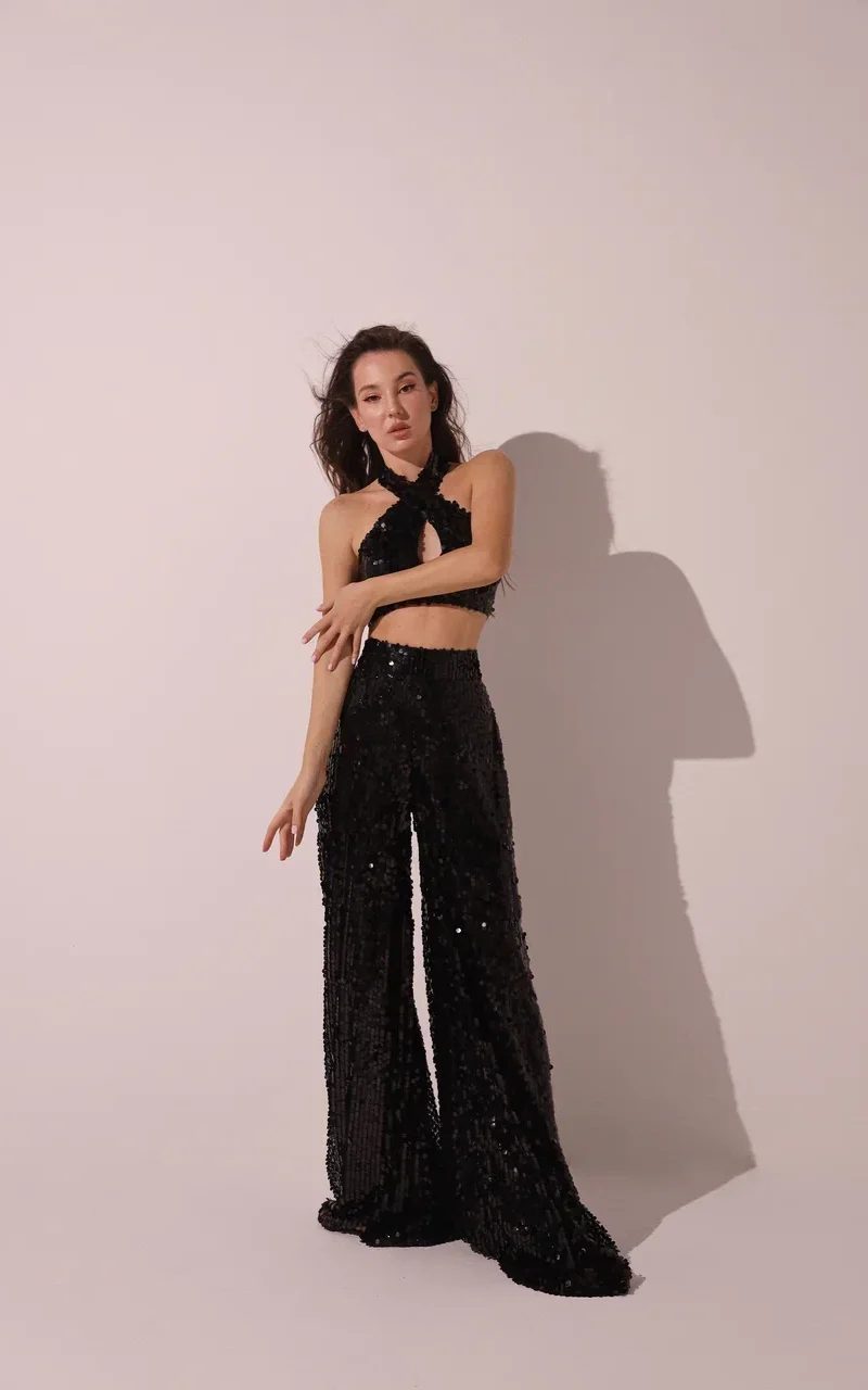 Suit with sequins «Black matter»