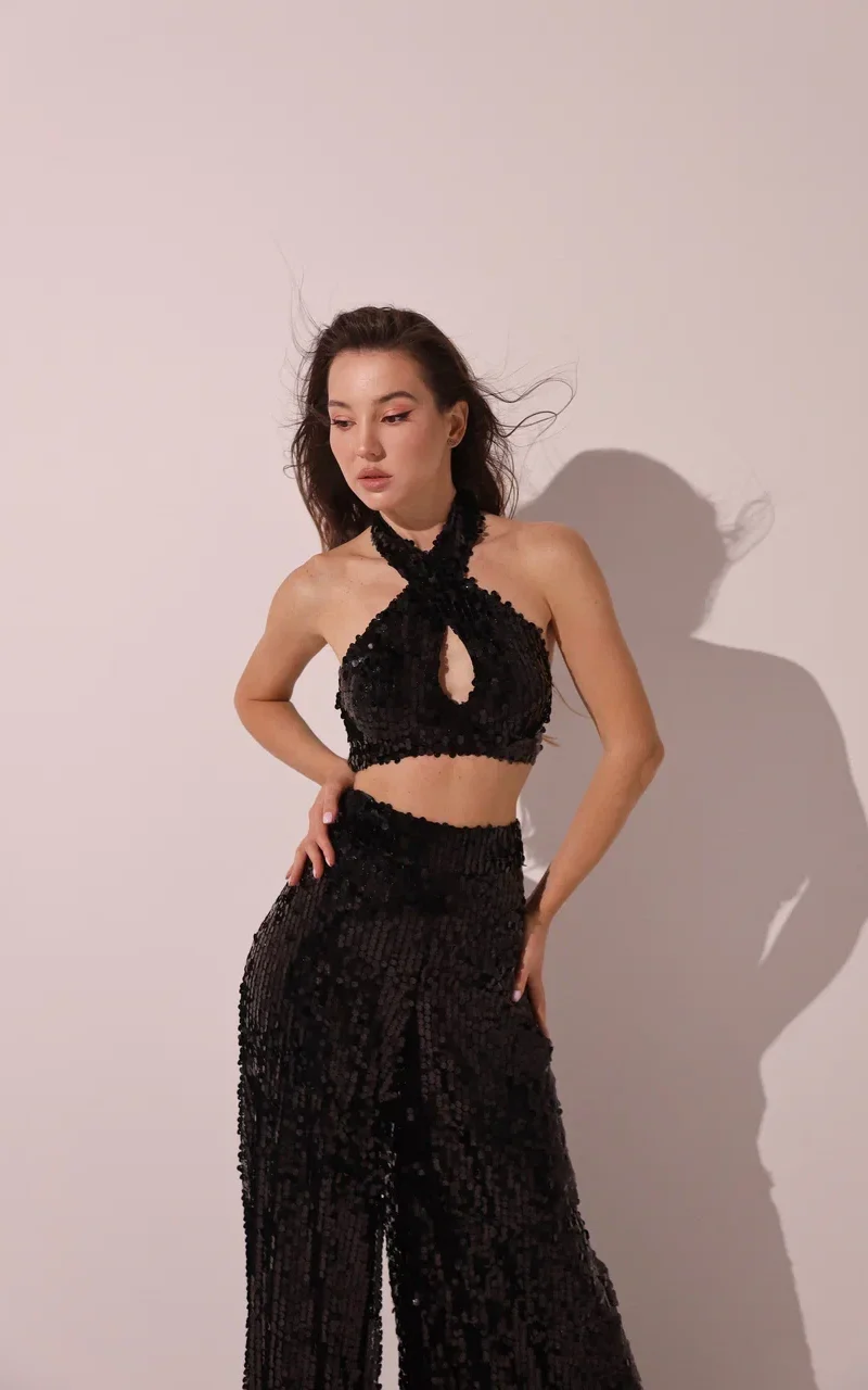 Suit with sequins «Black matter»