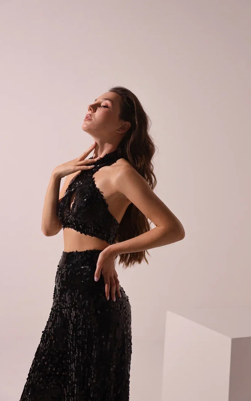 Suit with sequins «Black matter»