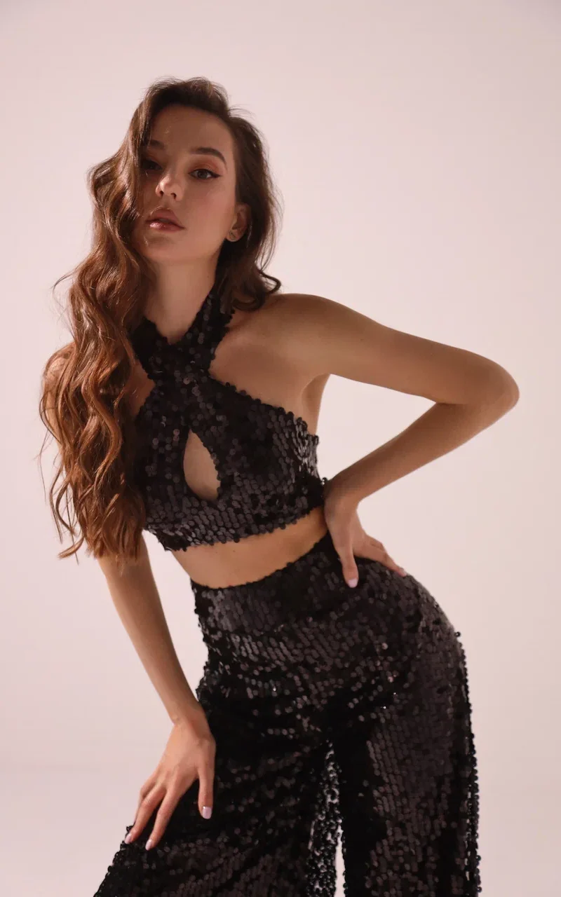 Suit with sequins «Black matter»