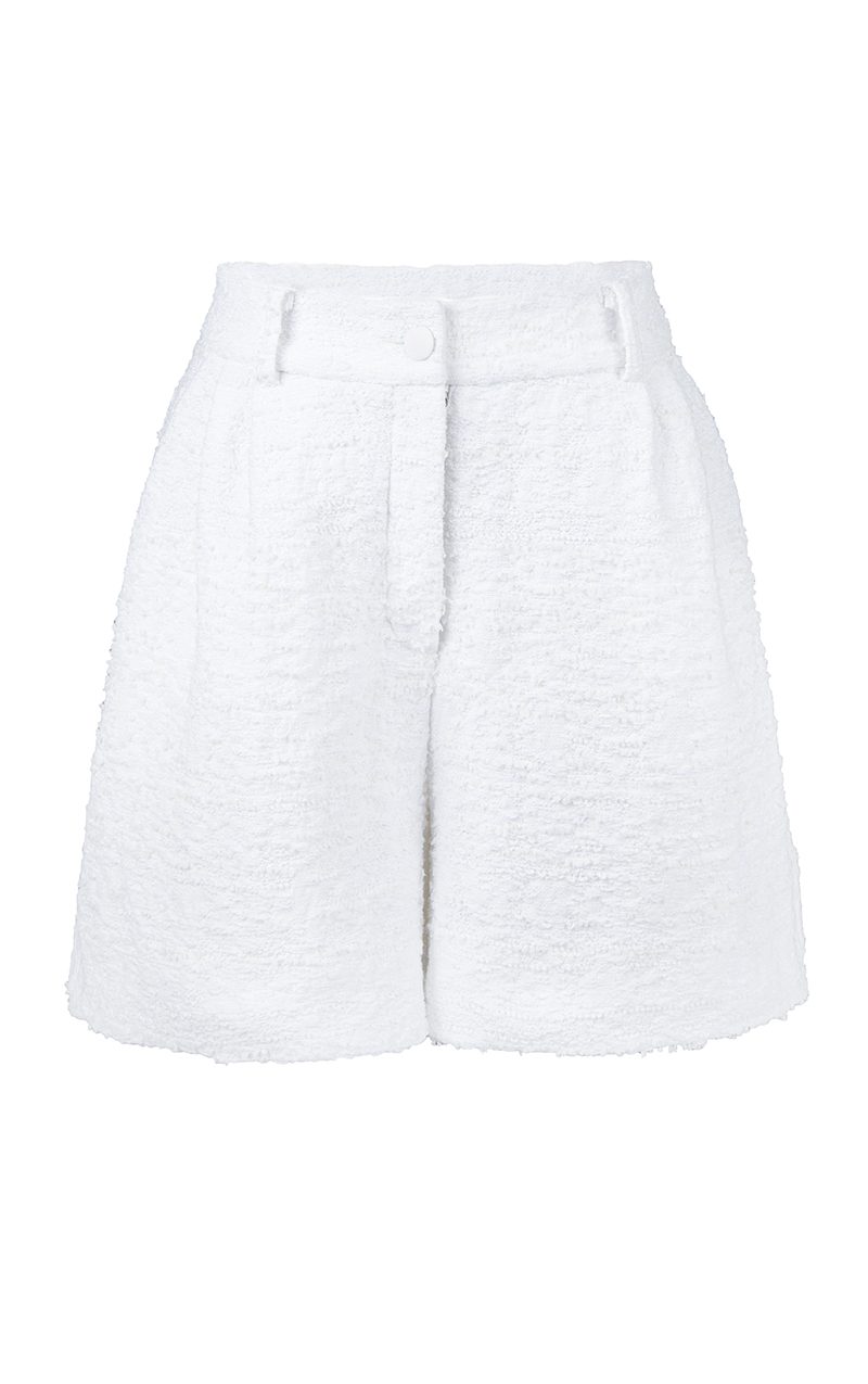 White Tweed Shorts