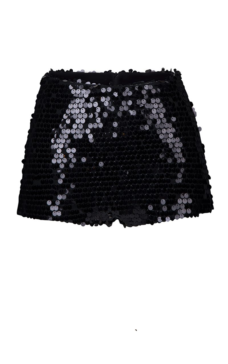 Black Sequin Shorts