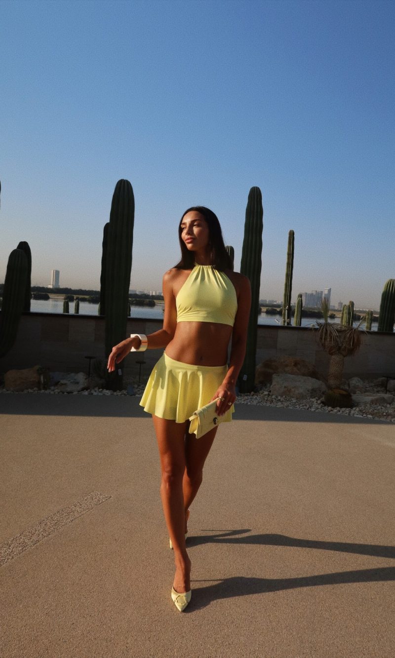 Bandeau Halter Top With Ties