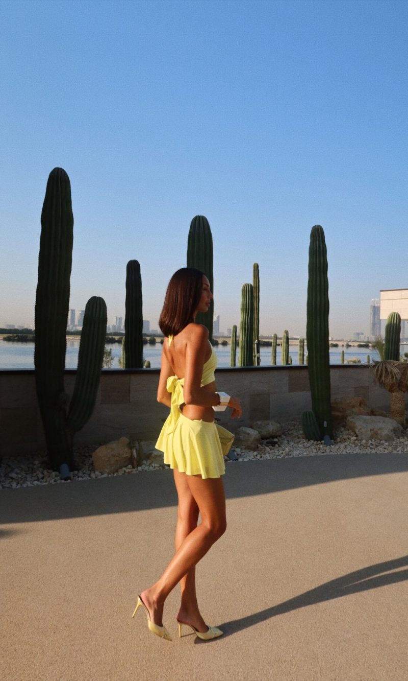 Bandeau Halter Top With Ties