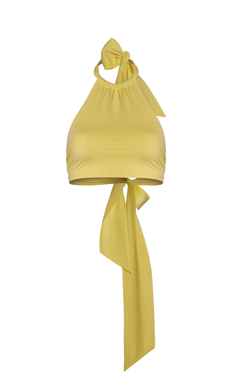 Bandeau Halter Top With Ties