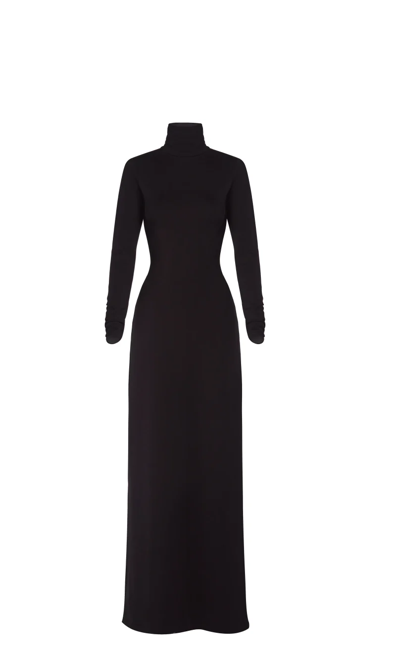 Jersey Dress Floor Length Silhouette